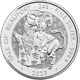 Pre-Owned 2023 UK Tudor Beasts 'Yale of Beaufort' 2oz Silver Coin - VAT Free