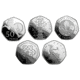 Pre-Owned 2019 UK '50 Years of the 50p' British Culture Silver Proof 5-Coin Collection - VAT Free