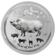 Pre-Owned 2019 Australian Lunar Pig 2oz Silver Coin - VAT Free