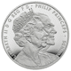 Pre-Owned 2017 UK Platinum Wedding Anniversary £5 Piedfort Proof Silver Coin - VAT Free