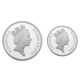 Pre-Owned 1990 UK 5p Proof Design Silver 2-Coin Set - VAT Free