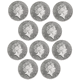 Pre-Owned UK Queen's Beasts 10oz Silver Coin Full Collection in Wooden Box (10 Coins) - VAT Free