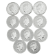 Pre-Owned UK Queen's Beasts 2oz Silver Coin Full Collection (11 Coins) - VAT Free