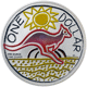 Pre-Owned 2009 Royal Australian Mint Kangaroo Colourised 1oz Silver Coin - VAT Free