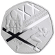 Pre-Owned 2014 UK Glasgow Commonwealth Games 50p Piedfort Proof Silver Coin - VAT Free