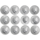 Pre-Owned Australian Lunar Series II Silver 12-Coin Collection - VAT Free