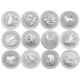 Pre-Owned Australian Lunar Series I Silver 12-Coin Collection - VAT Free