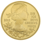 Pre-Owned 2012 UK Queen Elizabeth II Diamond Jubilee £5 Gold Plated Proof Design Silver Coin - VAT F