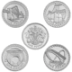 Pre-Owned 2003-2007 UK Bridges £1 Proof Silver 5-Coin Set - VAT Free