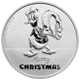 Pre-Owned 2022 Niue Disney Donald Duck Merry Christmas 1oz Silver Coin - VAT Free