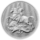 Pre-Owned UK St George and the Dragon 1oz Silver Coin - Mixed Dates - VAT Free
