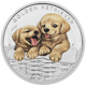 Pre-Owned 2018 Australian Puppies Golden Retriever Colourised 1/2oz Proof Silver Coin - VAT Free