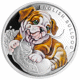 Pre-Owned 2018 Australian Puppies English Bulldog Colourised 1/2oz Proof Silver Coin - VAT Free