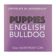 Pre-Owned 2018 Australian Puppies English Bulldog Colourised 1/2oz Proof Silver Coin - VAT Free