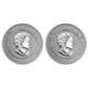 Pre-Owned Canadian Santa Claus and Magical Reindeer $20 Silver 2-Coin Set - VAT Free