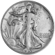 Pre-Owned 1943 USA Walking Liberty Half Dollar Philadelphia Mint Silver Coin - VAT Free