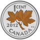 Pre-Owned 2012 Canadian 'Farewell to the Penny' 1 Cent Proof Silver Coin - VAT Free