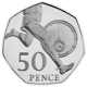 Pre-Owned 2004 UK Anniversary of the 4-Minute Mile 50p Proof Design Silver Coin - VAT Free