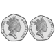 Pre-Owned 1997 UK 50p Proof Silver 2-Coin Set - VAT Free