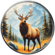 Scottsdale Mint The Wild: Elk Colourised Certi-Lock 1oz Silver Round