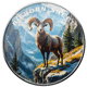 Scottsdale Mint The Wild: Bighorn Sheep Colourised Certi-Lock 1oz Silver Round
