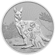 Pre-Owned 2023 Australian Mother and Baby Kangaroo 2oz Silver Coin - VAT Free