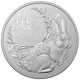 Pre-Owned 2023 Royal Australian Mint Year Of The Rabbit 1oz Silver Coin - VAT Free