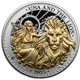 Pre-Owned 2023 EIC St Helena Una and the Lion Gilded 1oz Proof Silver Coin - VAT Free