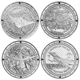 Pre-Owned 2011 Niue Legends of the Air 1oz Proof Silver 4-Coin Collection - VAT Free