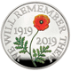 Pre-Owned 2019 UK Remembrance Day £5 Piedfort Proof Silver Coin - VAT Free