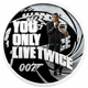 Pre-Owned 2021 Tuvalu James Bond 'You Only Live Twice' 1/2oz Proof Silver Coin - VAT Free