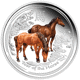 Pre-Owned 2014 Australian Lunar Horse Colourised 1/2oz Silver Coin - VAT Free
