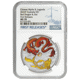 Pre-Owned 2023 Australian Myths and Legends Dragon and Koi Colourised 1oz Silver Coin - NGC Graded M