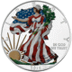 Pre-Owned 2014 USA Eagle Colourised 1oz Silver Coin - VAT Free