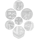Pre-Owned 2008 UK Coinage and Emblems of Britain Proof Silver 14-Coin Collection - Damaged Box -  VAT Free