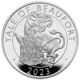Pre-Owned 2023 UK Tudor Beasts Yale of Beaufort 1oz Proof Silver Coin - Missing Outer Box - VAT Free