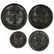 Pre-Owned 1905 UK Edward VII Maundy Money Silver 4-Coin Set - VAT Free