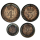 Pre-Owned 1907 UK Edward VII Maundy Money Silver 4-Coin Set - VAT Free