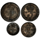 Pre-Owned 1908 UK Edward VII Maundy Money Silver 4-Coin Set - VAT Free