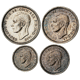 Pre-Owned 1941 UK George VI Maundy Money Silver 4-Coin Set - VAT Free