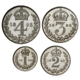 Pre-Owned 1893 UK Victoria Maundy Money Silver 4-Coin Set - Unboxed - VAT Free
