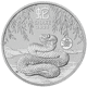Pre-Owned 2025 Australian Lunar Snake 'Dragon Privy'  1oz Silver Coin - VAT Free