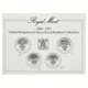 Pre-Owned 1984-1987 UK Piedfort £1 Proof Silver 4-Coin Collection - Damaged Certificate - VAT Free