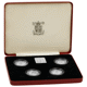 Pre-Owned 1984-1987 UK £1 Proof Silver 4-Coin Collection - Damaged Certificate - VAT Free