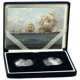 Pre-Owned 2005 UK Nelson and Trafalgar Proof Silver Crown 2-Coin Set - Damaged Sleeve - VAT Free