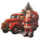 PAMP Santa and Red Truck Colourised 1oz Reverse-Proof Silver Coin