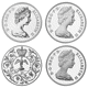 Pre-Owned 1972-1981 Queen Elizabeth II Proof Silver Crown 4-Coin Collection - VAT Free