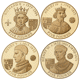 Pre-Owned 2007 Alderney 'A History of the Monarchy' £5 Gold-Plated Proof Silver 23-Coin Collection -