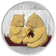 Pre-Owned 2009 Chinese Panda 1oz Gilded Colourised Silver Coin - VAT Free