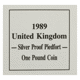 Pre-Owned 1989 UK £1 Piedfort Proof Silver Coin - VAT Free